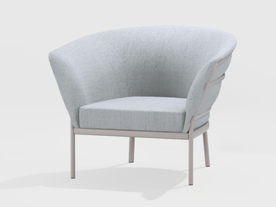 RIA SOFT - Upholstered fabric garden armchair with armrests _ FAST