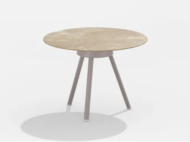 ZEBRA - Coffee table in painted aluminium with top in porcelain stoneware _ FAST
