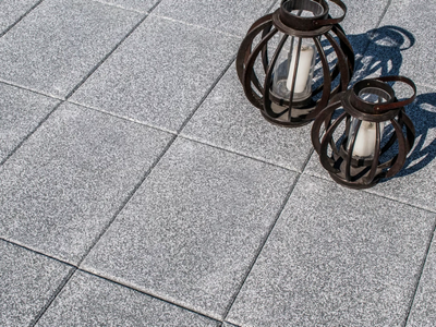 GRANITIUM - Concrete outdoor floor tiles with stone effect _ FAVARO1