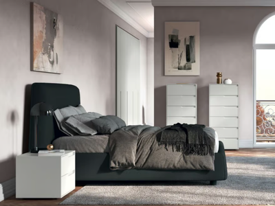 BELLINI - Upholstered fabric bed with high headboard _ Febal Casa