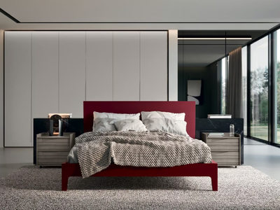 NAVONA - Wooden bed with high headboard _ Febal Casa