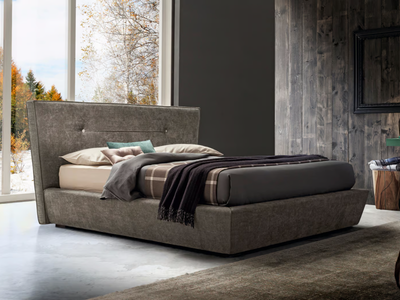 CHRIS - Fabric double bed with upholstered headboard _ Felis