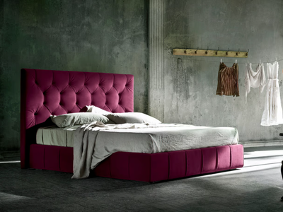 HAMILTON - Fabric double bed with upholstered headboard _ Felis