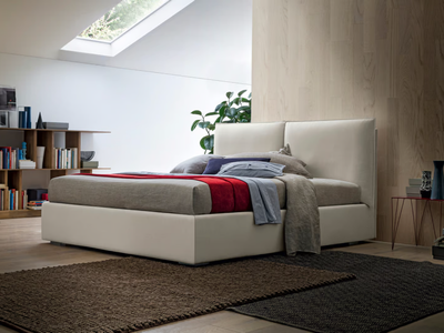HENRY - Fabric double bed with upholstered headboard _ Felis