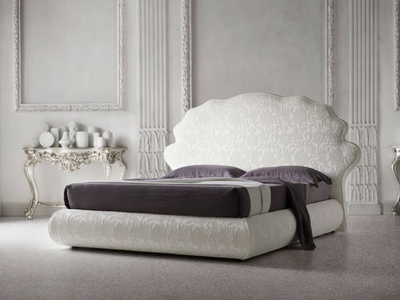 JASON - Classic style upholstered fabric double bed _ Felis