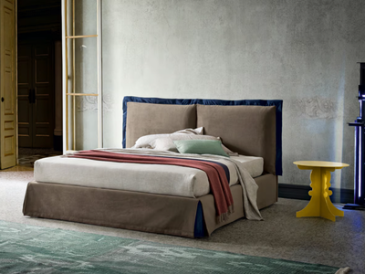 OLIVER - Fabric double bed with upholstered headboard _ Felis