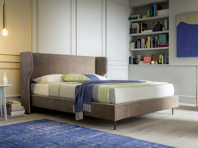 SPENCER - Contemporary style upholstered fabric storage bed with upholstered headboard _ Felis