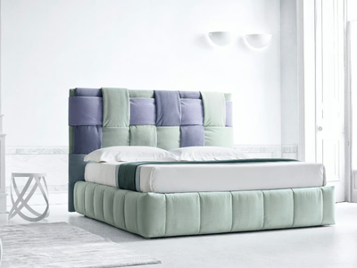 TIFFANY - Fabric double bed with upholstered headboard _ Felis