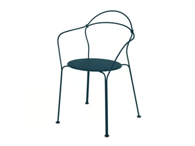 AIRLOOP - Steel garden chair with armrests _ Fermob