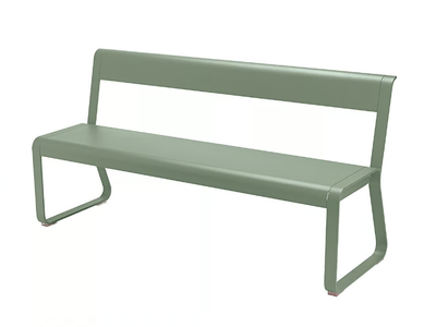 BELLEVIE - Metal garden bench with back _ Fermob