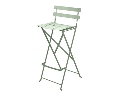 BISTRO - Folding steel barstool with footrest _ Fermob