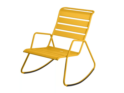 MONCEAU - Rocking steel garden armchair with armrests _ Fermob