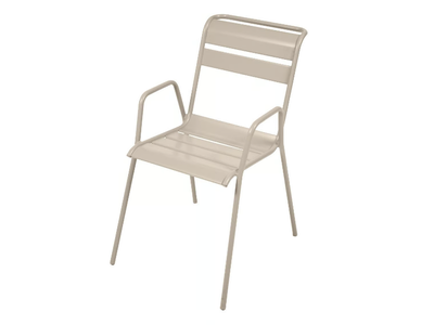 MONCEAU - Stackable steel garden chair with armrests _ Fermob