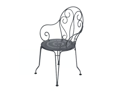 MONTMARTRE - Stackable steel garden chair with armrests _ Fermob