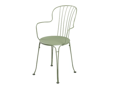 OPÉRA+ - Stackable steel garden chair with armrests _ Fermob