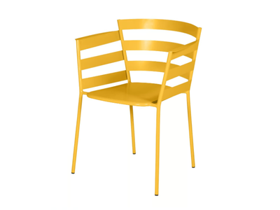 RYTHMIC - Steel garden chair with armrests _ Fermob