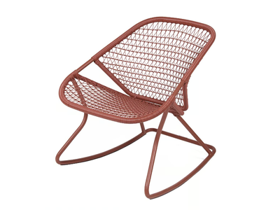 SIXTIES - Rocking aluminium garden armchair with armrests _ Fermob