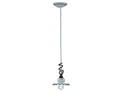 ROMA - Ceramic and metal pendant lamp _ FERROLUCE