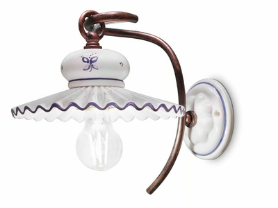 ROMA - Ceramic wall light with fixed arm _ FERROLUCE