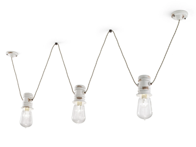 URBAN - Adjustable ceramic chandelier _ FERROLUCE