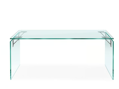 BRIGHT - Rectangular glass writing desk _ Fiam Italia