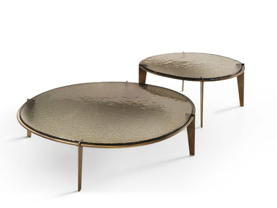 HALO - Round glass coffee table _ Fiam Italia