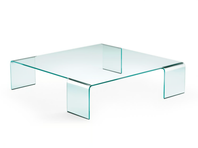 NEUTRA - Square glass coffee table _ Fiam Italia