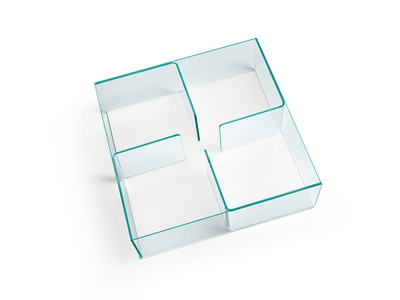 QUADRA - Glass coffee table _ Fiam Italia