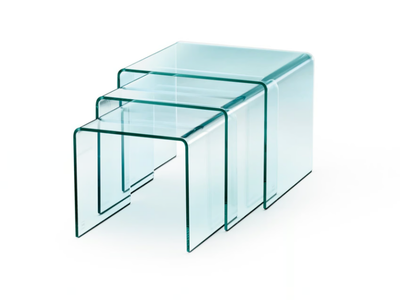 RIALTO TRIS - Set of glass coffee tables _ Fiam Italia