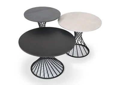 CLARIS - Round ceramic garden side table _ Fischer Möbel