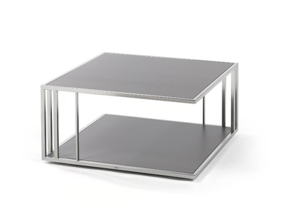 SUITE - Square low coffee table with integrated magazine rack _ Fischer Möbel