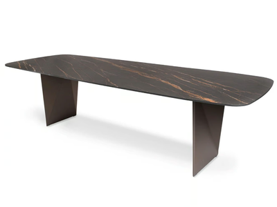 TIERRA - Rectangular ceramic dining table _ Fischer Möbel