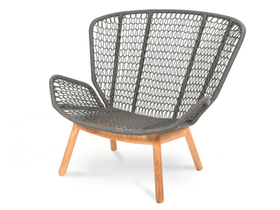 WING LIGHT - Fabric garden armchair with armrests _ Fischer Möbel