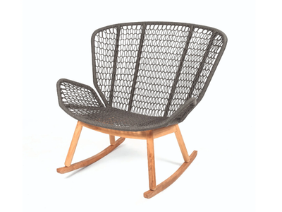 WING LIGHT - Rocking rope garden armchair _ Fischer Möbel