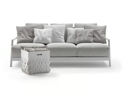 ALISON OUTDOOR - 3 seater fabric garden sofa with removable cover _ Flexform