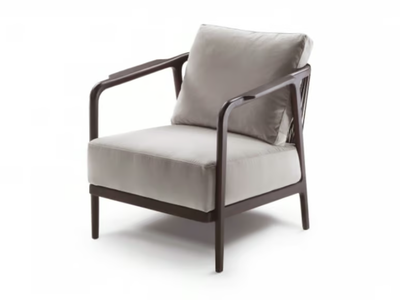 CRONO - Fabric armchair with removable cover with armrests _ Flexform