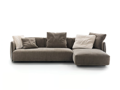 EDMOND - Sectional fabric sofa with chaise longue _ Flexform