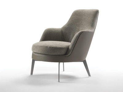 GUSCIO - GUSCIO SOFT - Fabric armchair with armrests _ Flexform