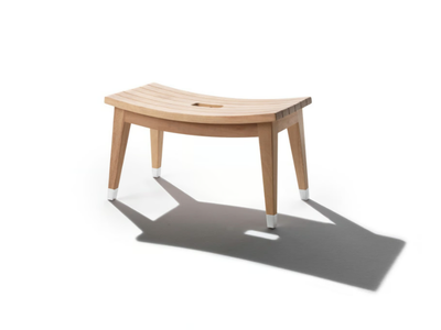 LOTUS - Low iroko stool _ Flexform