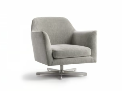 LUCE - Swivel fabric armchair with armrests _ Flexform