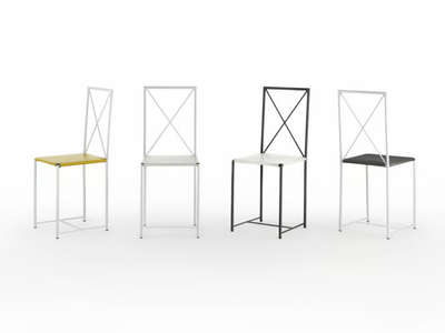 MOKA - Metal chair open back _ Flexform