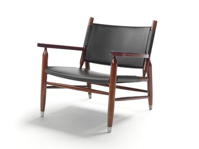 TESSA S.H. - Tanned leather armchair with armrests _ Flexform