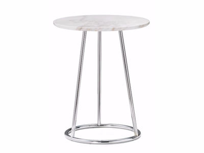 ANGLE - Round marble coffee table _ Flou