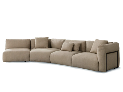 FIOCCO - Sectional fabric sofa with removable cover _ Flou