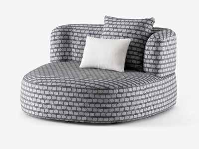 PIERRE - Fabric armchair with armrests _ Flou
