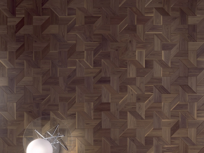 DESIGN PANELS TRICOT - Walnut flooring _ FOGLIE D'ORO
