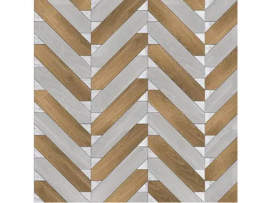 SPECIAL PANEL MATITA INSTALLATION 224 - Indoor wooden wall/floor tiles _ FOGLIE D'ORO