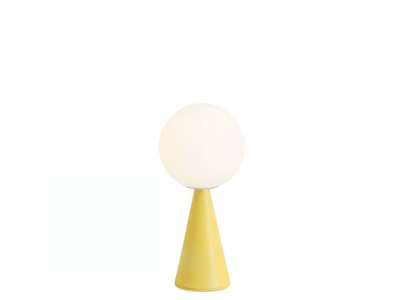 BILIA MINI - LED table lamp with metal base and glass lampshade _ FontanaArte