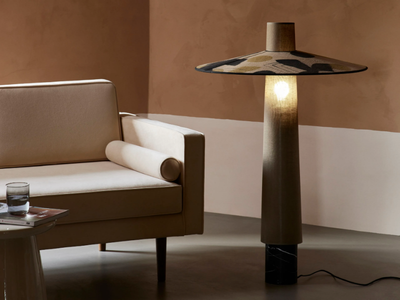 THÉSÉE - Linen floor lamp _ Forestier