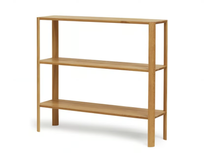 LEAF 1x3 - Open freestanding double-sided oak shelving unit _ Form & Refine
